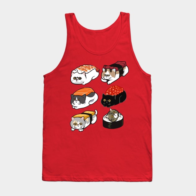 Sushi Exotic Shorthair Tank Top by huebucket